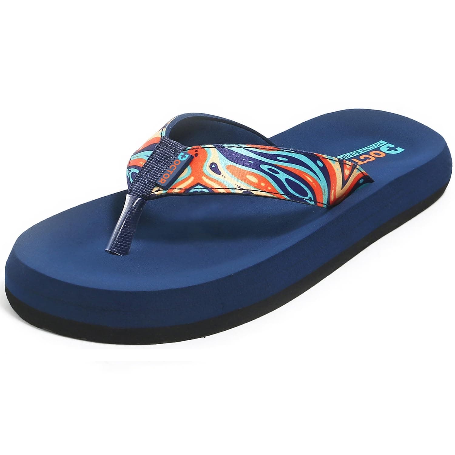 DOCTOR HEALTH SUPER SOFT Women Stylish Printed Flip Flops | Soft Cushioned Everyday Wear Slippers for Women | Lightweight Anti-Slip Casual Thong Sandals