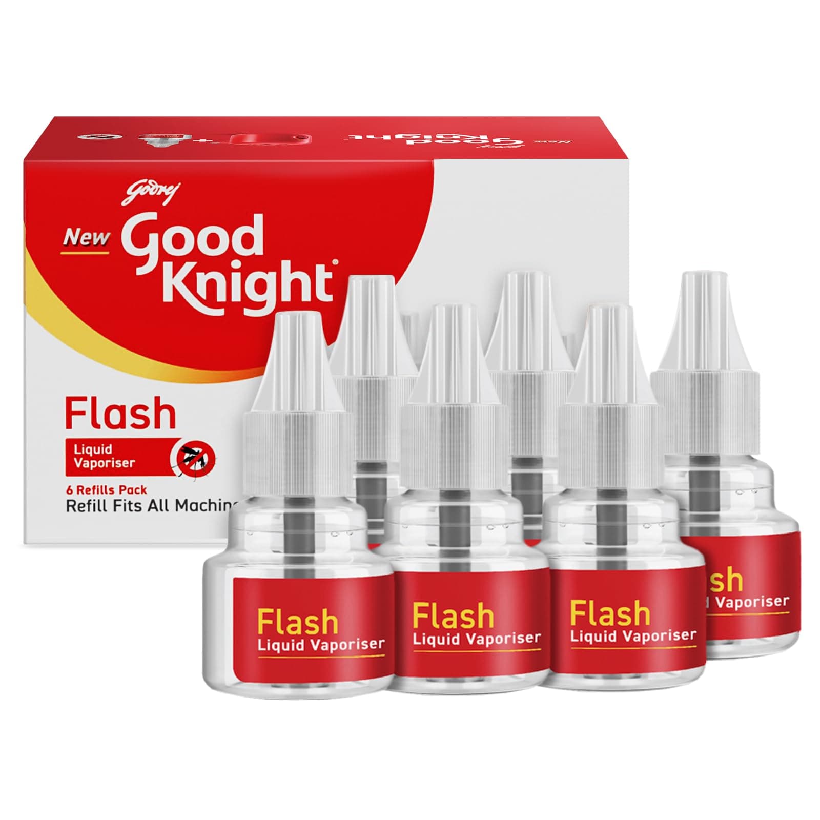 Good knight Flash Liquid Vaporiser – Pack of 6 (45ml each) | 2x Faster Than Before | Mosquito Repellent Refill | India’s Most Powerful Liquid Vaporizer