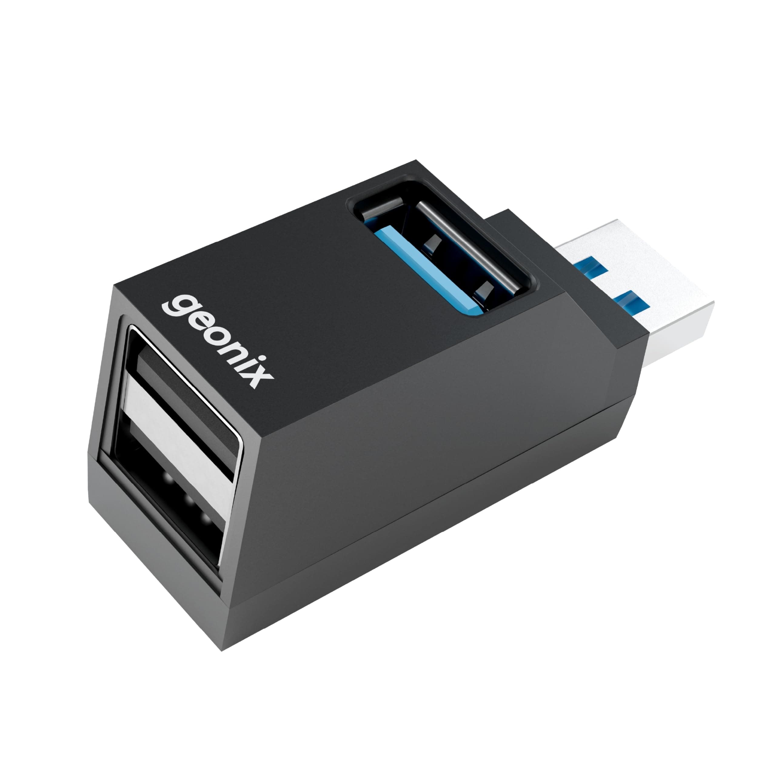 Geonix Befit UH3, USB Adapter, USB HUB, 3 Ports, Multiport Adapter with USB 3.0 & 2-Port USB 2.0, Upto 5 Gbps High Data Transfer Speed, Lightweight Design, Multi OS Compatible, Plug and Play (Black)