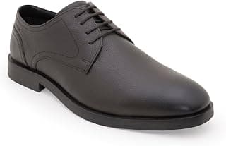 Red Tape Men's Formal Shoes Brown Leather Round Toe Lace-Up