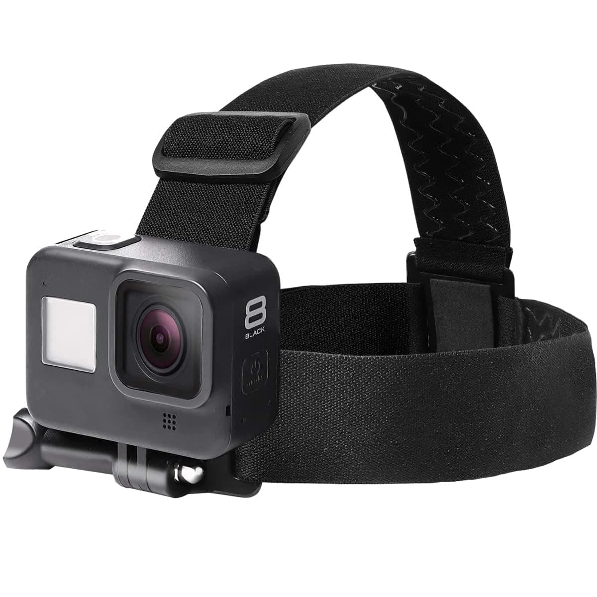 Head Strap Mount for gopro Hero 13/12 / 11/10 / 9/8 / 7/6 / 5/4 – Adjustable Head Belt with Action Camera Mount for POV Shooting, Compatible with DJI & Insta360