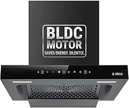 Elica 60cm 1500 m3/hr BLDC Filterless Autoclean Kitchen Chimney T-Shape | 15 Years Motor & 5 Years Comprehensive Warranty | SPT FL 600 BLDC HAC LTW MS NERO | Black | Touch + Motion Sensor Control