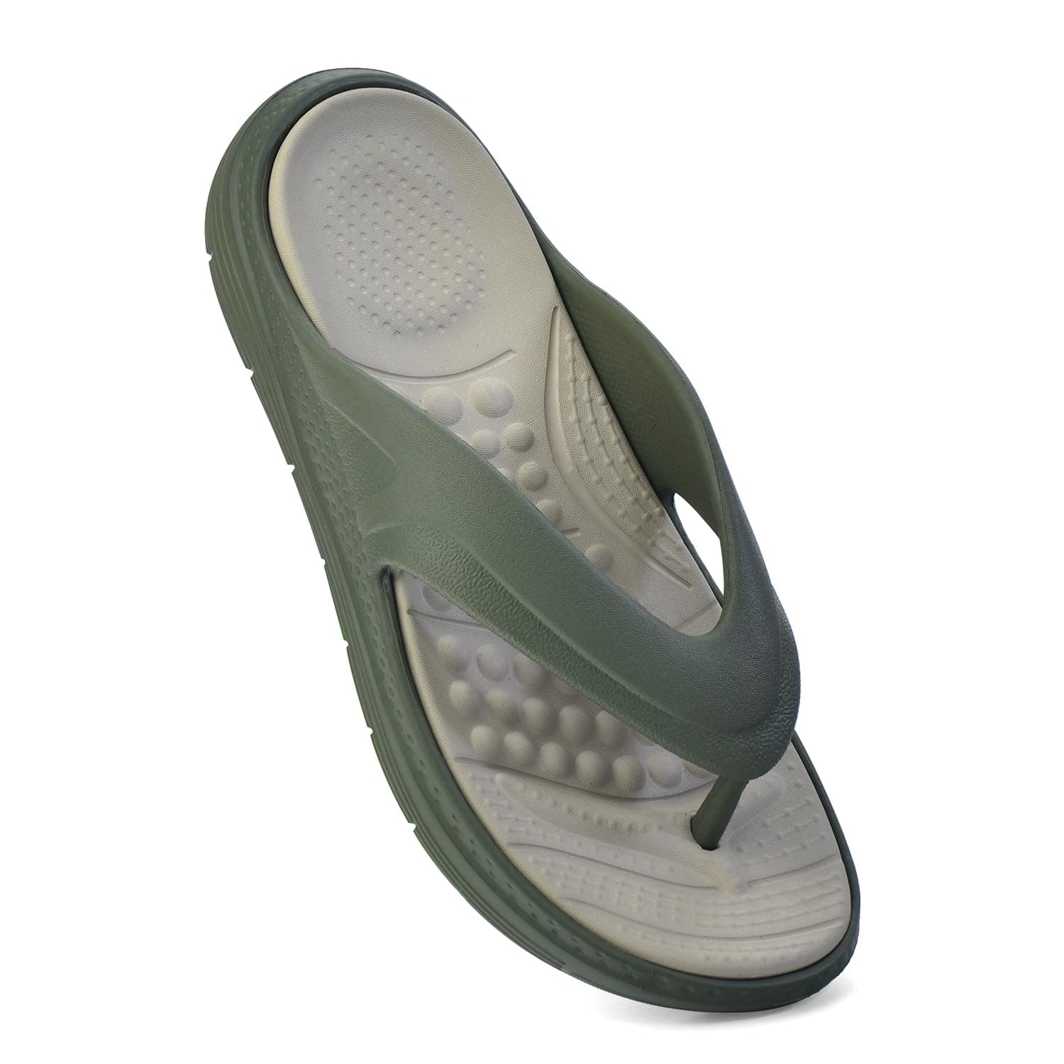 YOHO Snugly Flip Flops for Men | Orthopedic Slippers & Relieving Acupressure | Waterproof Monsoon Footwear | Dual-Tone Design