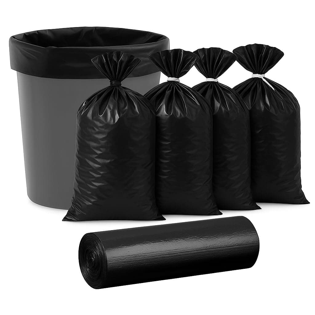 BENAVJI Garbage Bags Medium 45 Pcs I 15 Pcs x Pack of 3 Rolls | 24x 32 Inch | Dustbin Bags,Trash Bags,Dustbin Covers for daily Wet and Dry Waste Pack of 3