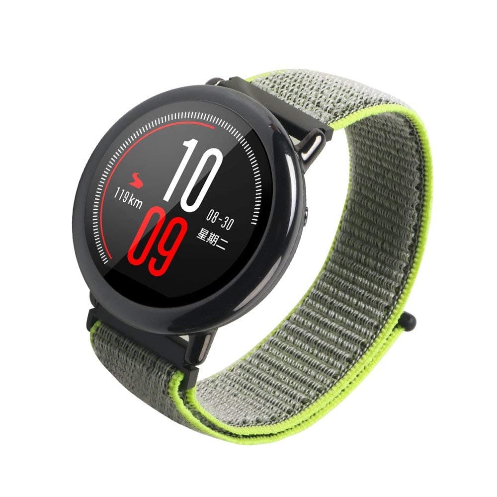 Dealfreez Sikai Nylon Sport Loop Band 22mm Universal Replacement Strap Compatible with Amazfit Pace/Stratos/Samsung Gear S3 Classic/Frontier with Hook and Loop Fastener Closure (Flash)