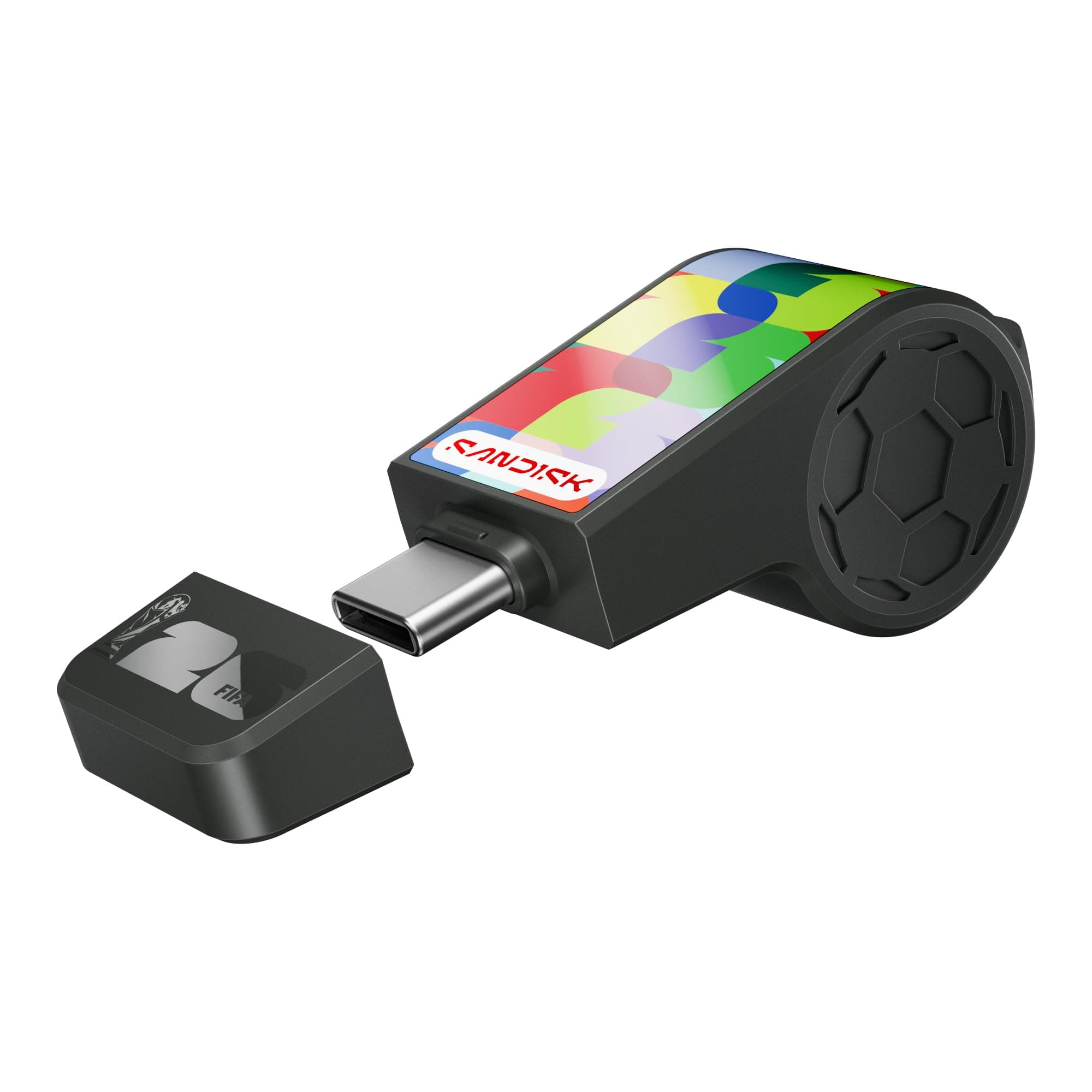 SANDISK USB Type-C Flash Drive 64GB, FIFA World Cup 2026 Edition, Up to 300MB/s, Collectible Whistle Design Pendrive for Smartphone & Laptop