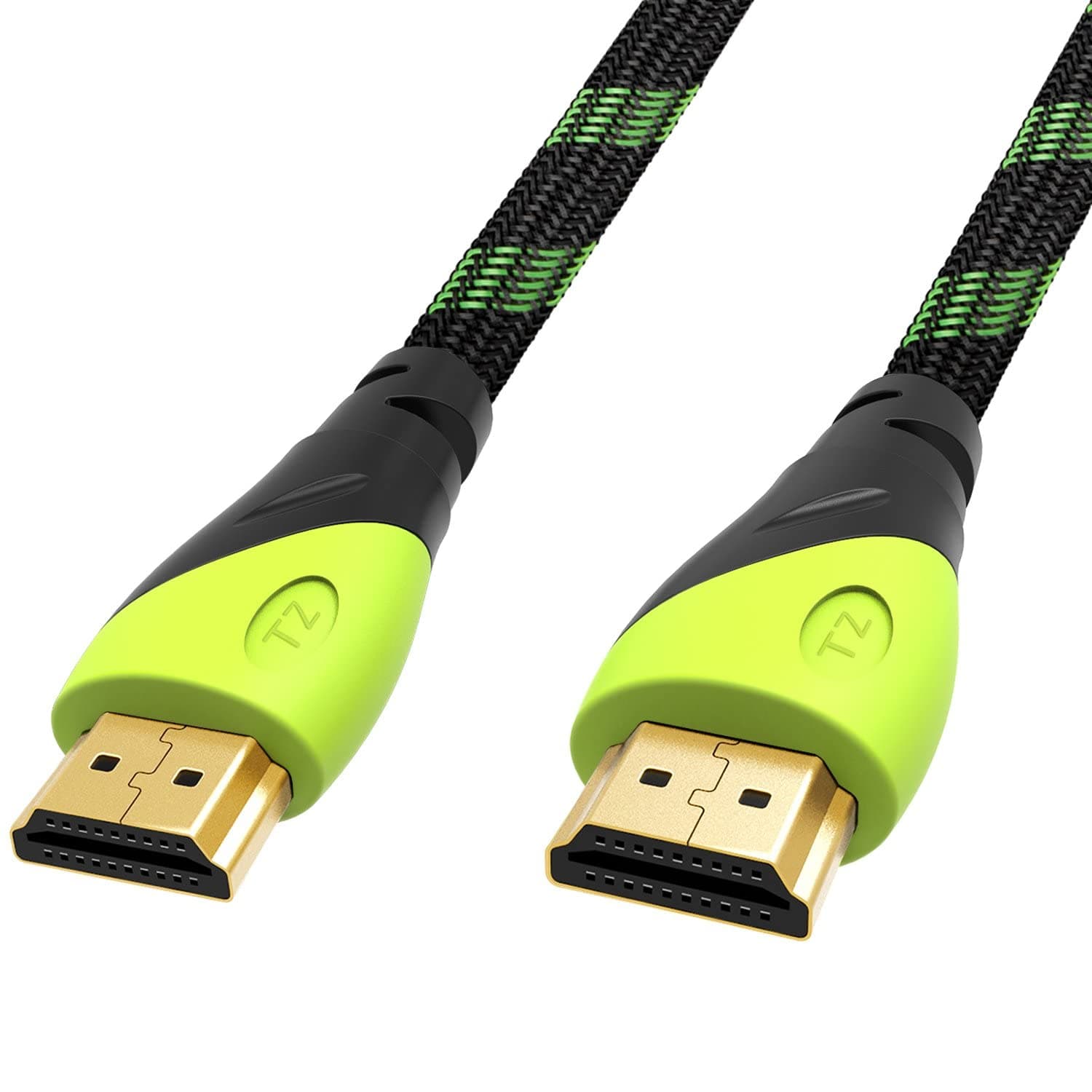 TIZUM 4K HDMI Cable 3 Meter (9.8 Ft), High-Speed 10.2Gbps Nylon Braided HDMI Cord, Gold-Plated Connectors | HDR, Dolby Vision, ARC, 3D, Ethernet | TV, PS5, Xbox, Laptop, Monitor, Projector