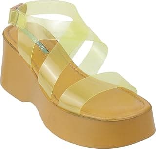 Catwalk Women's Wedge Heel Trasparent Platform Sandal