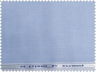 Raymond Fabrics Raymond Fabrics Solid Poly-Cotton Shirt Fabric (2.5 meters, All Weather Fabric, Unstitched) (Blue Self)