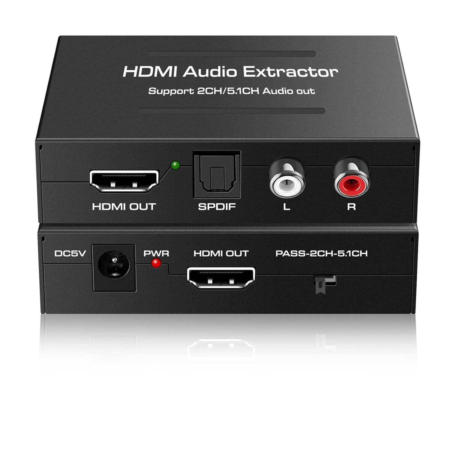 Sounce HDMI Audio Extractor HDMI to Optical SPDIF Toslink Converter HDMI Video Adapter Splitter-DAC Analog Stereo R/L Audio for Blu-ray DVD Players,Xbox One, Sky HD Box, PlayStation | Separates HDMI Audio Signals To Optical SPDIF, Toslink And Analog Stereo Outputs For Flexible Sound Setup