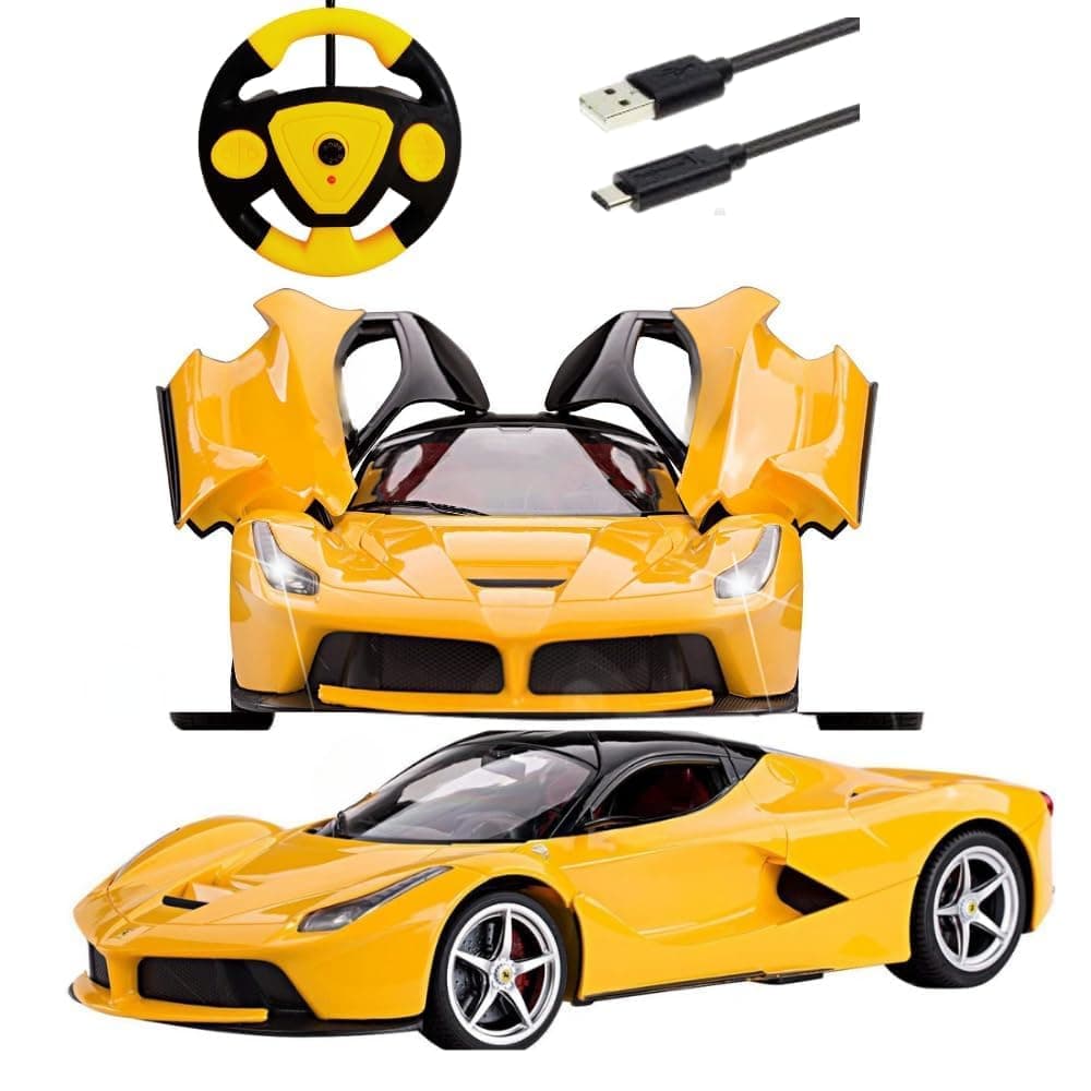 Sky Tech® Big Size Rechargeable Racing Car with Remote Control Sports with Openable Doors High Performance Rc Car with Led Lights for Kids Super Sports Car for Kids Speed Rc Toy