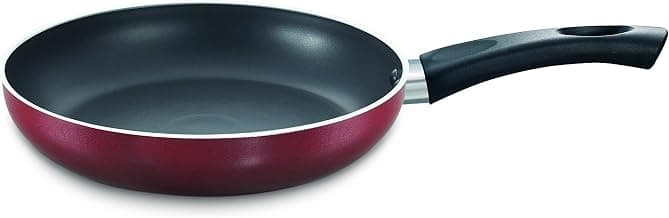 Prestige TTK OMG DLX Sleeve Induction Base Non-Stick Aluminium Fry Pan, 26cm, Red