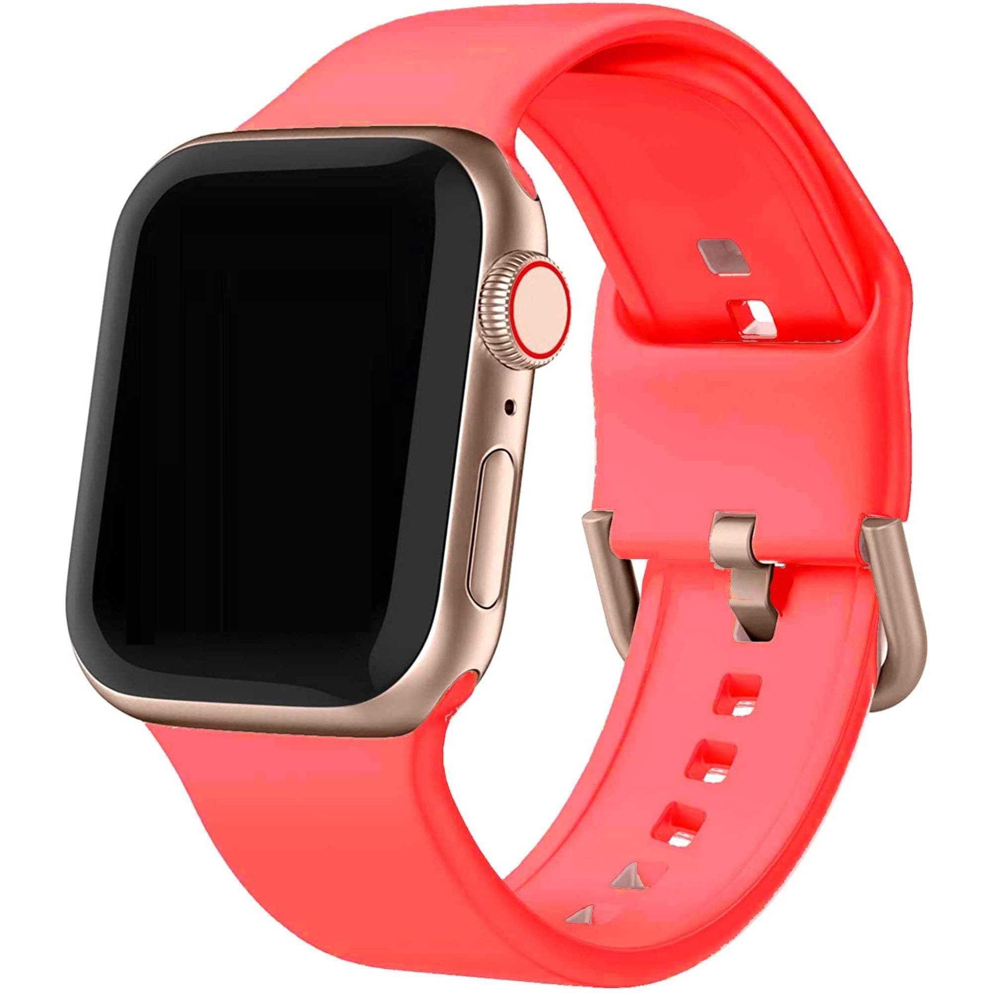 Gadget Bite Soft Silicone Sport Wristband Compatible with Apple Watch iWatch Bands 42mm 44mm 45mm Soft Silicone Strap Wristbands for Apple Watch Series 6/5/4/3/2/1/SE