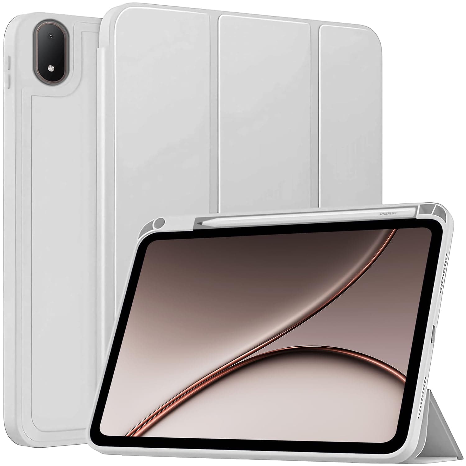 ProElite Cover for OnePlus Pad 4/Pad 3 13.2 inch case, Soft Flexible Flip Cover for OnePlus Pad 4/3 13.2 inch with Pen Holder [Recoil Series] - Grey