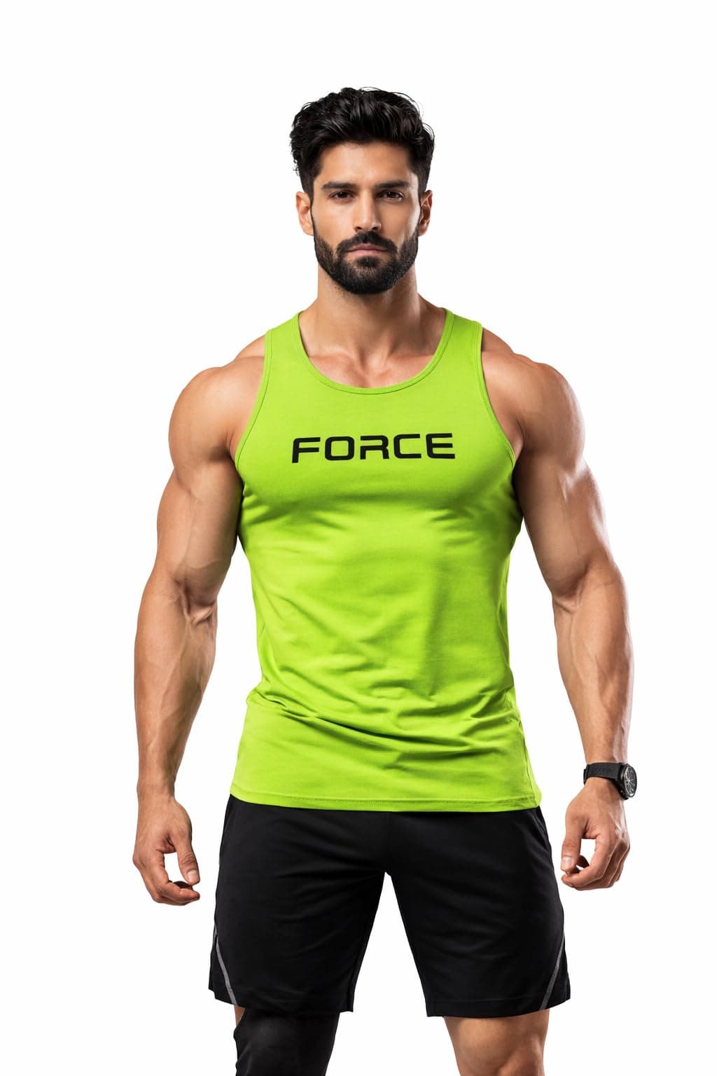 3Colours RGB Men's Active Wear Sleeveless Tank top, Gym Vest, Leisure wear -Force