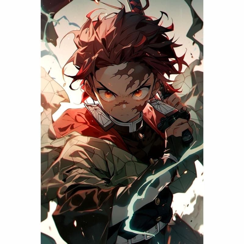 POSTER WALLAH Demon Slayer Anime Poster for Home Office and Student Room Wall | Aesthetic Poster | Wall Decor DMNSLR22 (18X12 inch)