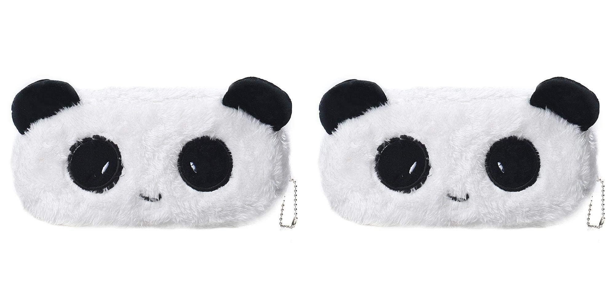 24x7 eMall Fur Soft Toys Panda Pencil Pouch Pencil Box for Children (Panda Fur, 2)