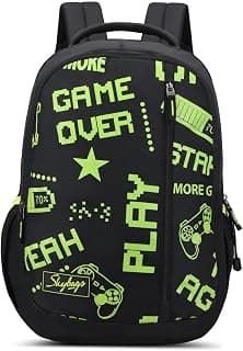 Skybags New NEON 23-02 School BP (H) Black Backpack (Black, OneSize)