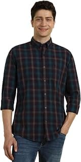 Allen Solly Men Cotton Checkered Regular Fit Shirt