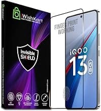 UltraSonic Fingerprint Working | iWishKart® compatible with IQOO 13 5G Tempered Glass Screen Protector Guard Full Edge to Edge 9H Full Glue FHD with Easy Installation kit (iqoo13 / iq 13 / iq13 tg) | 0.15mm