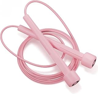 Adjustable Jump Rope for Fitness and Exercise – Skipping Rope for Cardio, Boxing, and Weight Loss – Speed Rope perfect for Men & Women – Pink