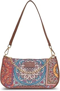 ZOUK Baguette Bag | Crossbody Bags for Women | Women's Handbags | Stylish Sling Bag for Woman | Vegan Leather Evening Bag | Travel & Office Use | Purse and Wallet