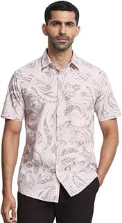 MUFTI Pink Paisley Slim Fit Shirt