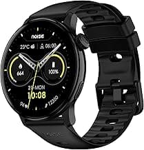 Noise Pro 6R 1.46" AMOLED Smart Watch, 1000 NITS, Powered by AI Pro, Built-in GPS, Strava Integration, Stainless Steel Dial, Video Watch Faces, 3ATM, Emergency SOS, TWS Connectivity (Jet Black)