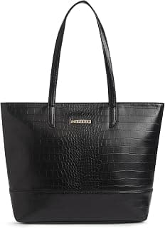Caprese Texas 15.6 Inch Laptop Compatible Large Tote Bag for Women | Stylish, Durable, and Spacious with Multiple Compartments, Back Zipper Pocket for Work, Travel, and Everyday Use