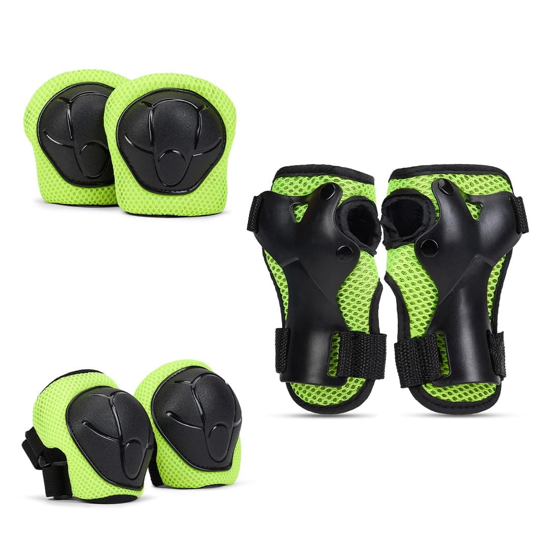 Boldfit Skating Kit for Kids & Cycle Safety Kit with Adjustable Helmet, Multi-Sport Protective Gear Set for Boys & Girls (3–12 Years), Ideal for Skating, Cycling & Scooter Riding