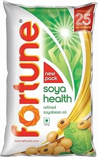 Fortune Soya Health Refined Soyabean Oil, 750g, Fortified with Vitamins A and D