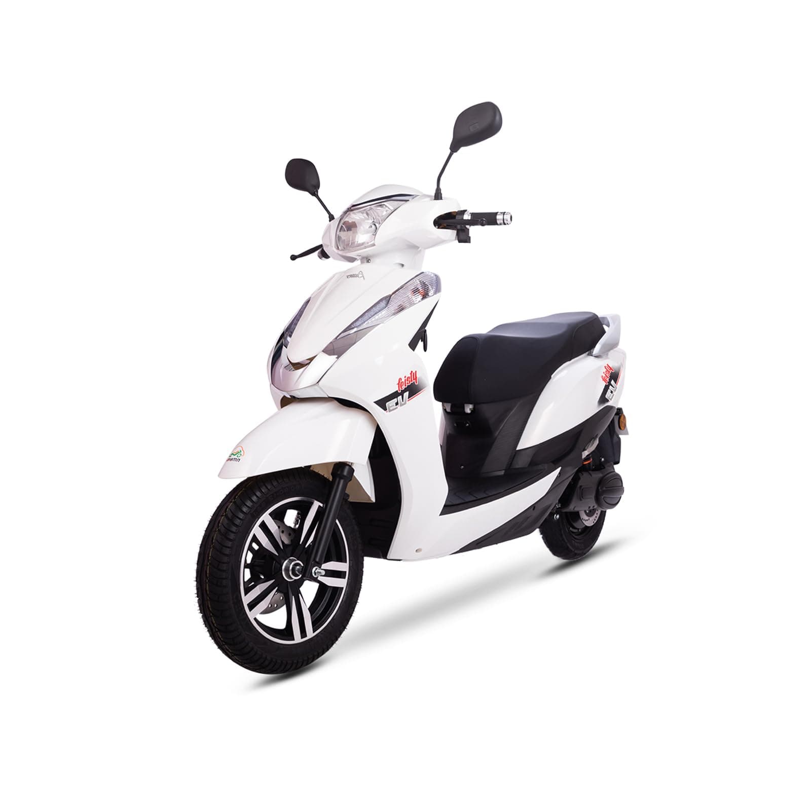 Feisty Li-ion by AMO Electric Low Speed Electric Scooter Range 70-80 Kms with Charger Ex-Showroom White