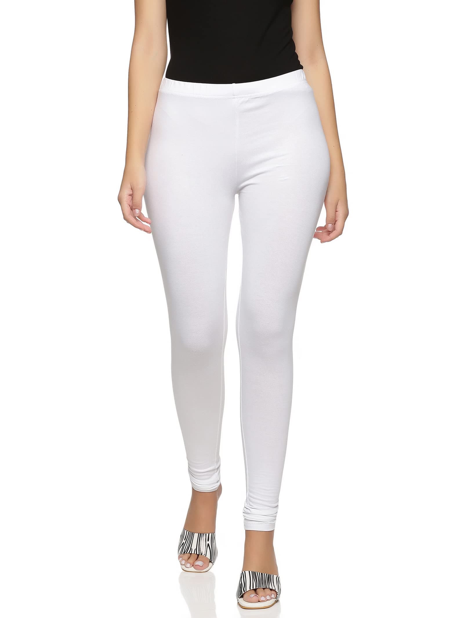 OUTFLITS Ultra Soft Cotton Churidar Leggings for Womens