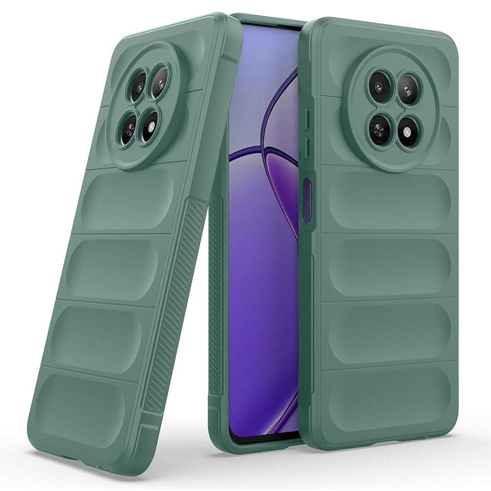 Amazon Brand-Solimo Mobile Cover | Full Camera Protection | Liquid Silicon Case | Flexible Bumper Case for Realme 12 5G / 13 5G / 12x 5G / C65 5G / Narzo 70x 5G / N65 5G (Green)
