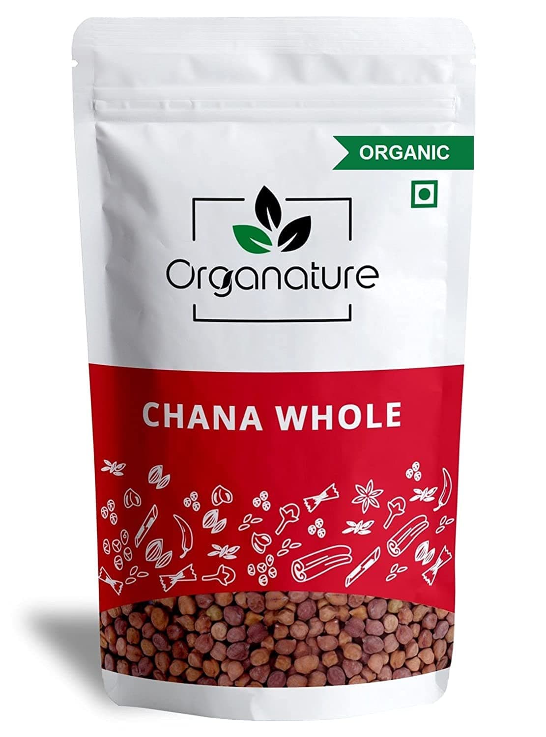 Organature Organic Black Chana Whole/Chickpeas/Indian Brown Gram/Kala Channa/Sabut Chana (350 Grams)