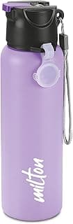 MILTON Sipstar 750 Stainless Steel Sipper Water Bottle 690 ml, Single Walled, ISI Certified I Leak Proof Lid, Rust Proof I for School, Office, Gym I Purple
