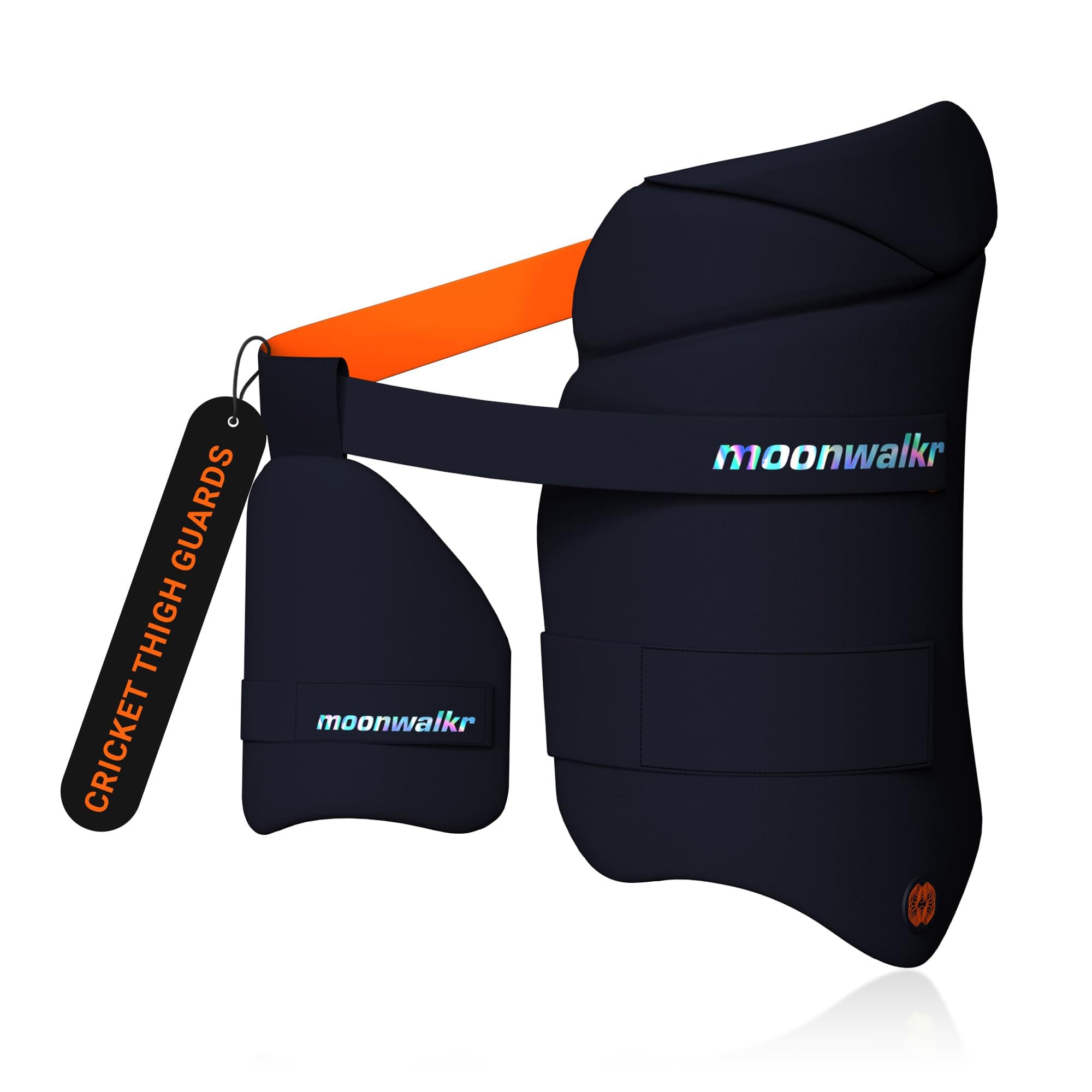 moonwalkr Thigh Guard 2.0 Protective Gear for Batter’s Height (5’4”- 5’8”) Cricket Thigh Pad Cricket Accessories & Equipment Safeguarding Both Your Outer and Inner Thighs Blue (Medium, Right Hand)