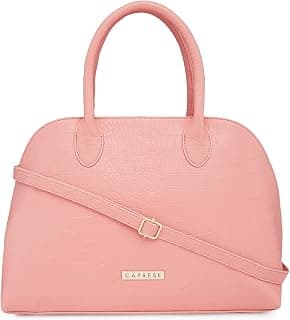 Caprese Zoia Satchel Bag, Medium | Stylish Croco Finish Handbag for Women with Chic Grab Handle, Adjustable & Detachable Sling Strap | Secure Zip Closure | Perfect for Casual & Daily Use