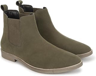 YOHO Comfortable Boots For Men | Extra Cushioned Foot Bed And Skin Friendly Ankle Boot With Low Heels | PU Finish Material | Trendy, Stylish & Casual Boots | Winter, Snow & Holiday Outings