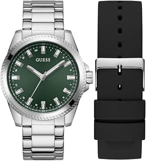 GUESS Round 44mm Green Dial Analog Men Watch - GW0810G2