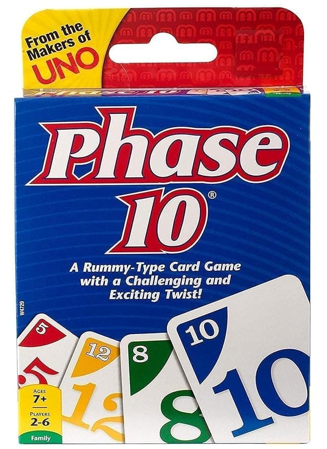 HARISH CHANDWADIYA ENTERPRISES Phase 10 Card Game, Rummy Style Family Game, 2 to 6 Players, Ages 7+