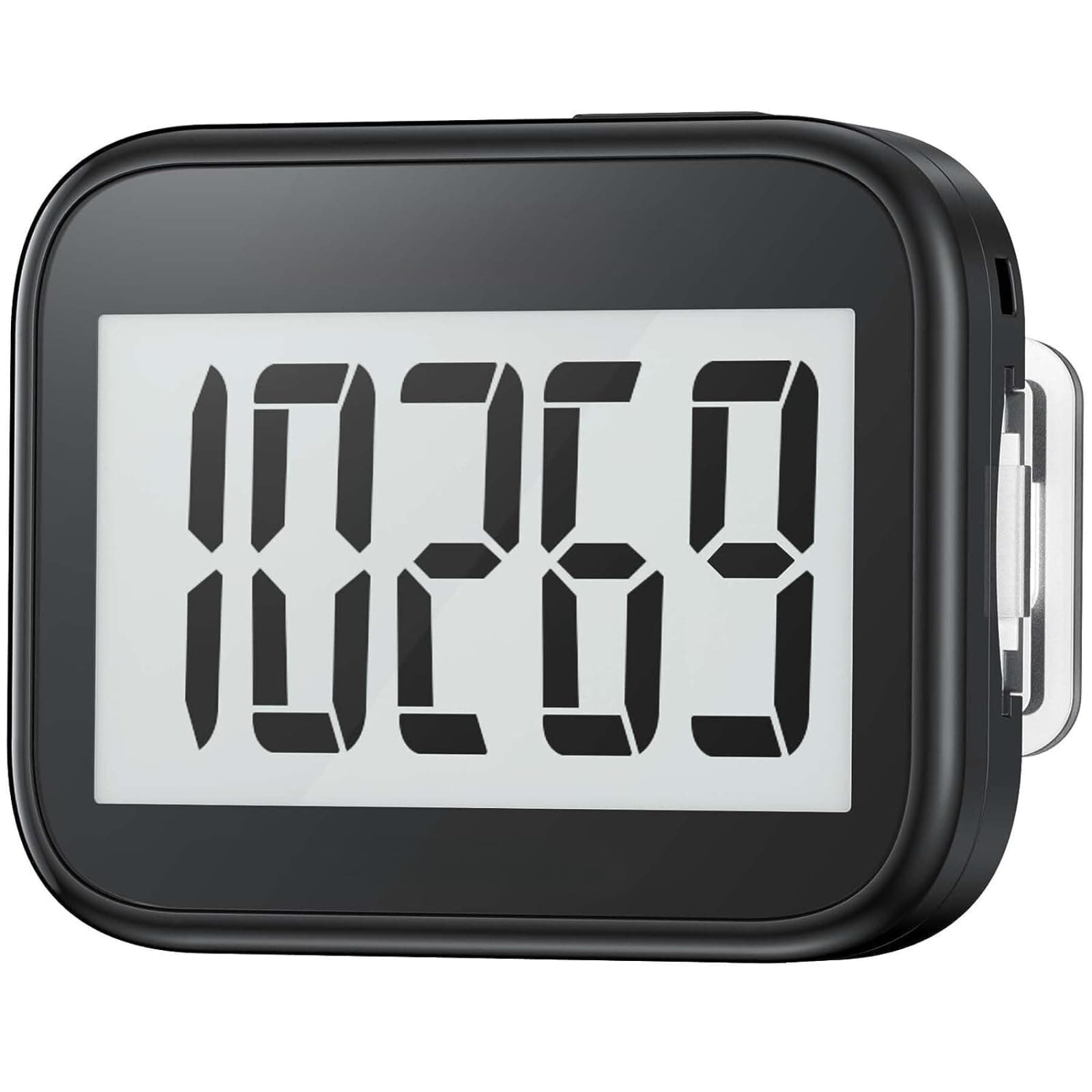 The Autostory 3D Pedometer, Simple Accurate Step Tracker for Men, Women, Kids, & Seniors. Large Digital Display, Detachable Clip Lanyard & Unmatched Precision in Step Counting (Black)