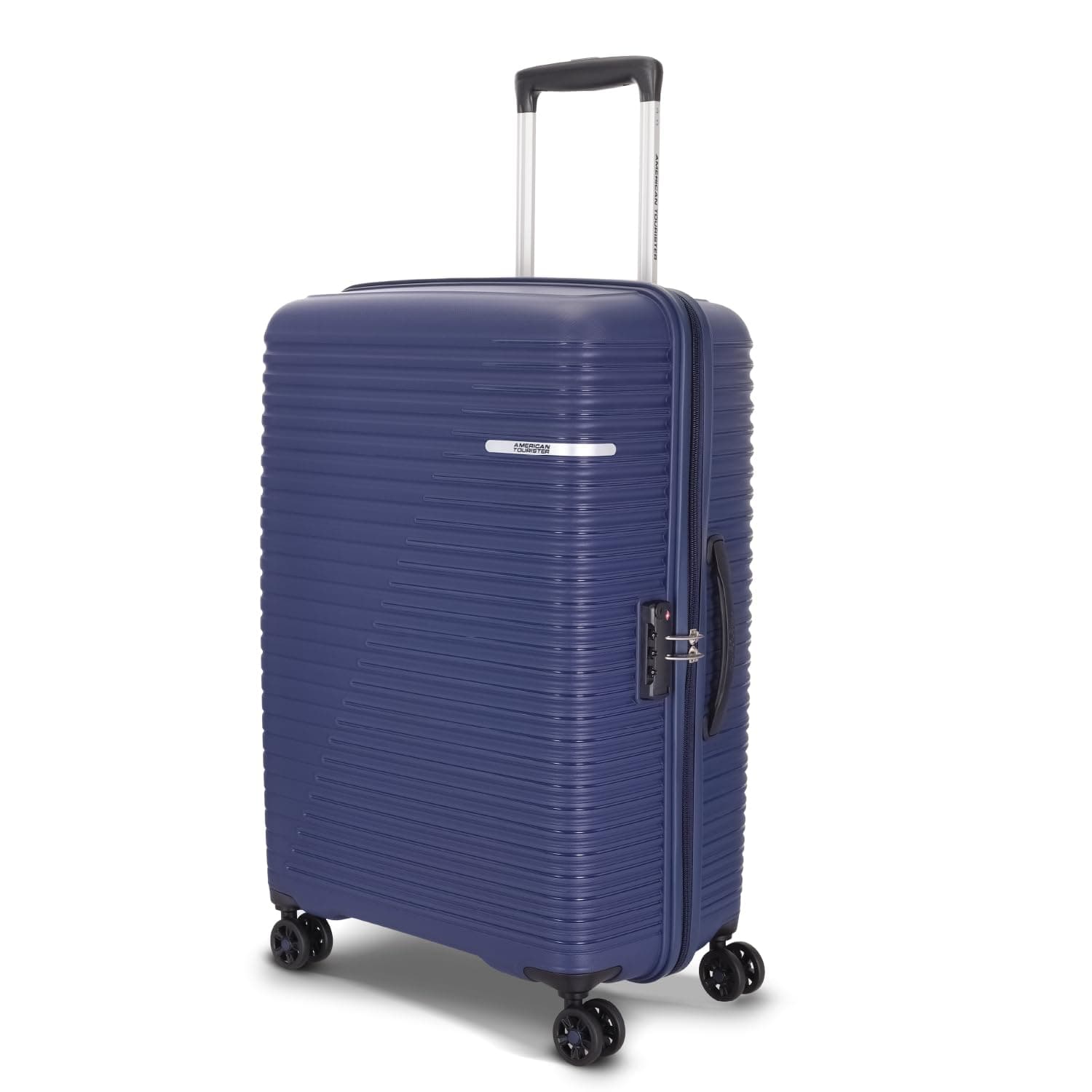 American Tourister Liftoff+|Medium Size Check-in Spinner Trolley Bag (67 cm) for Travel|360° 8 Wheel Travel Luggage|Hard Case Polypropylene (PP) Suitcase|Mounted TSA Lock|Midnight Blue