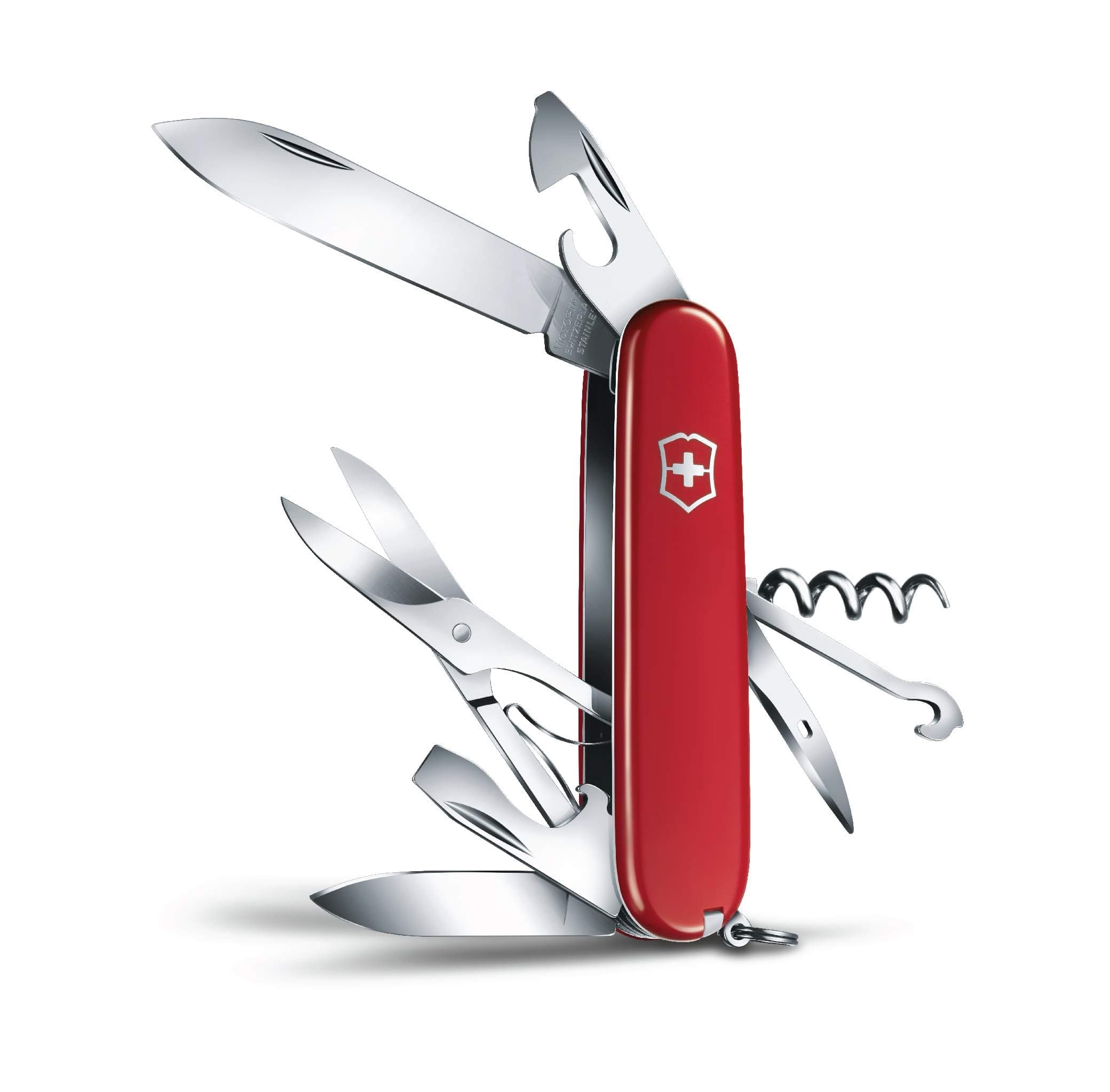 Victorinox Swiss Army Knife - Climber - 14 Functions, Multi-utility Tool - Red, 91 mm - 1.3703