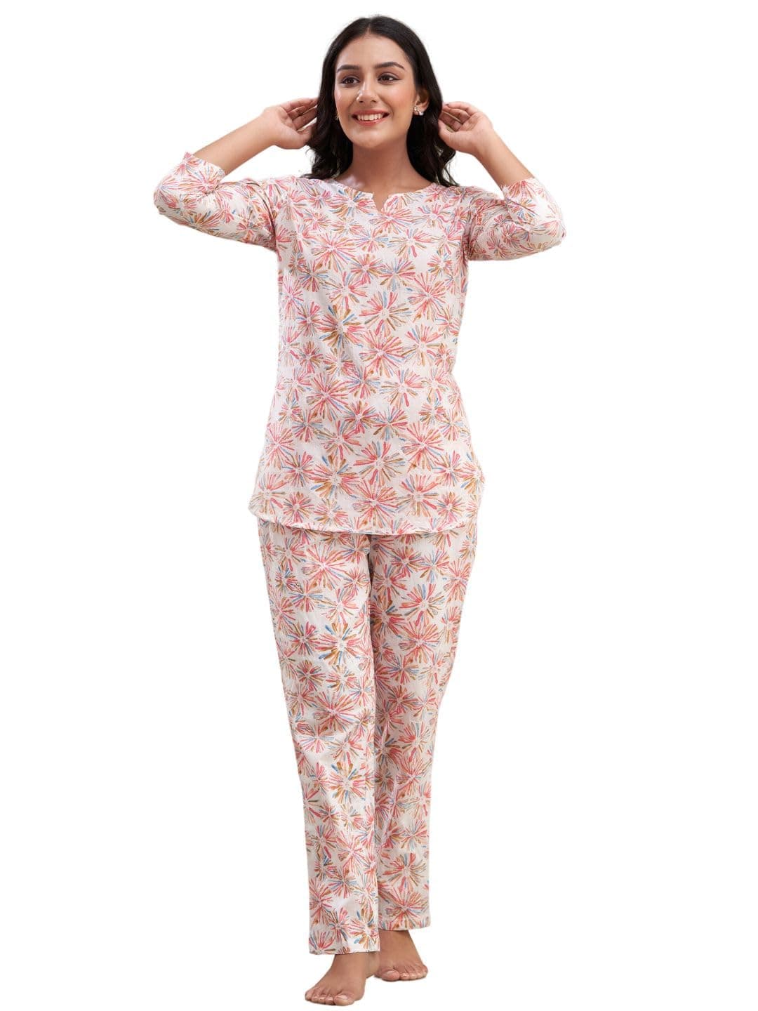 feranoid Women Full Sleeves Cotton Nightsuits