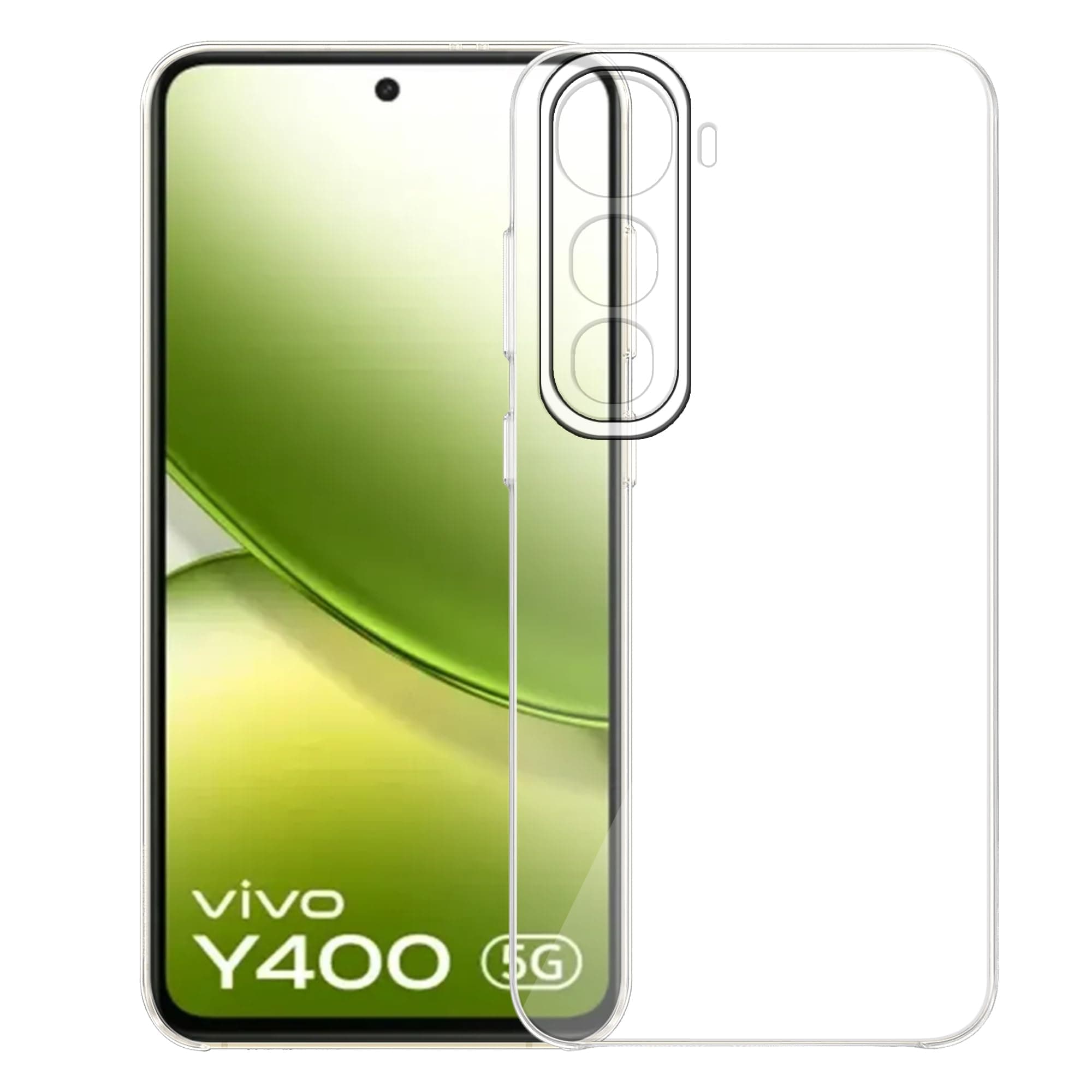 Amazon Brand - Solimo for Vivo Y400 5G Premium Transparent Soft Silicon Crystal Clear Back Cover [Transparent]