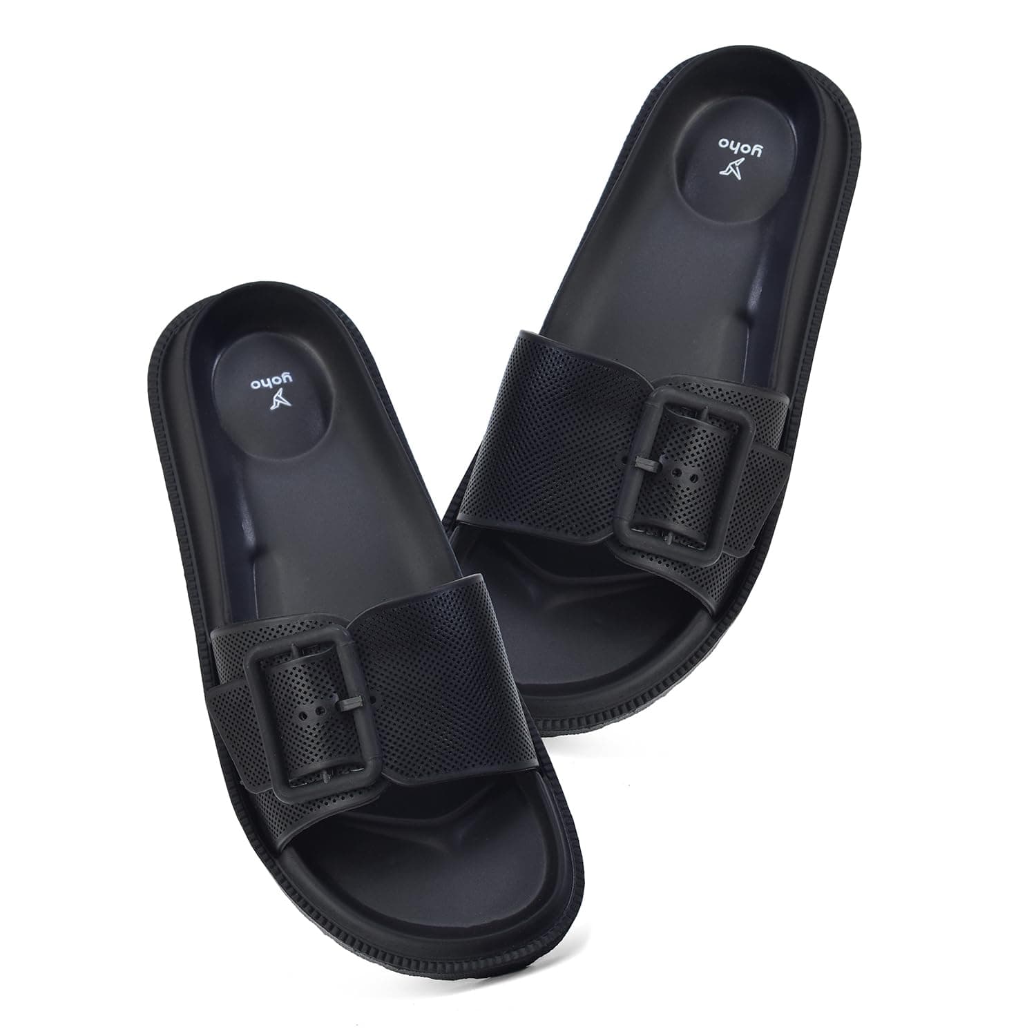YOHO Grape Sliders for Women & Girls | Stylish,Cushioned, Lightweight Slides & Waterproof Flip Flops | Adjustable Buckle | Comfortable Monsoon Footwear