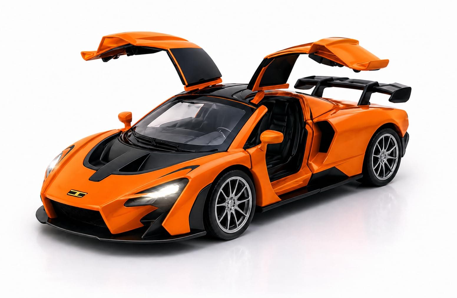 Sky Tech® McLaren Senna Sport Toy 1:36 Scale Model Car Exclusive Alloy Metal Car Die-cast Scale Model Pullback Toy with Openable Doors & Light Music Best Gifts Toys Kids【Colors as Per Stock】