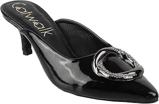 CATWALK by TIGI Women's Kitten Heel Embellished Mule