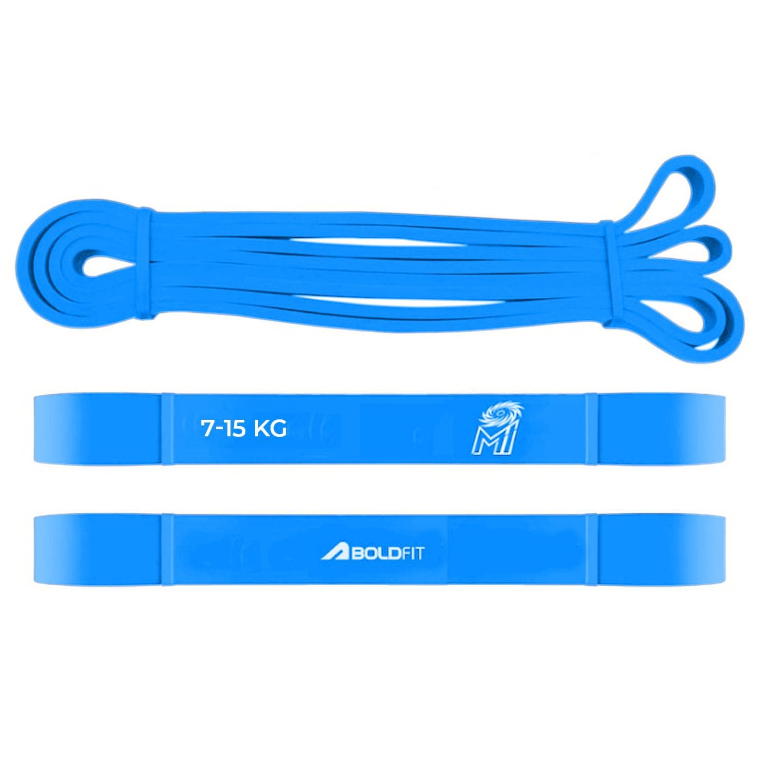 Mumbai Indians (MI) Official Merchandise Heavy Resistance Band for Workout Exercise & Stretching Pull Up Bands for Home Exercise for Gym Men & Women Resistance Bands Loop, Toning Bands Blue (7-15Kg)